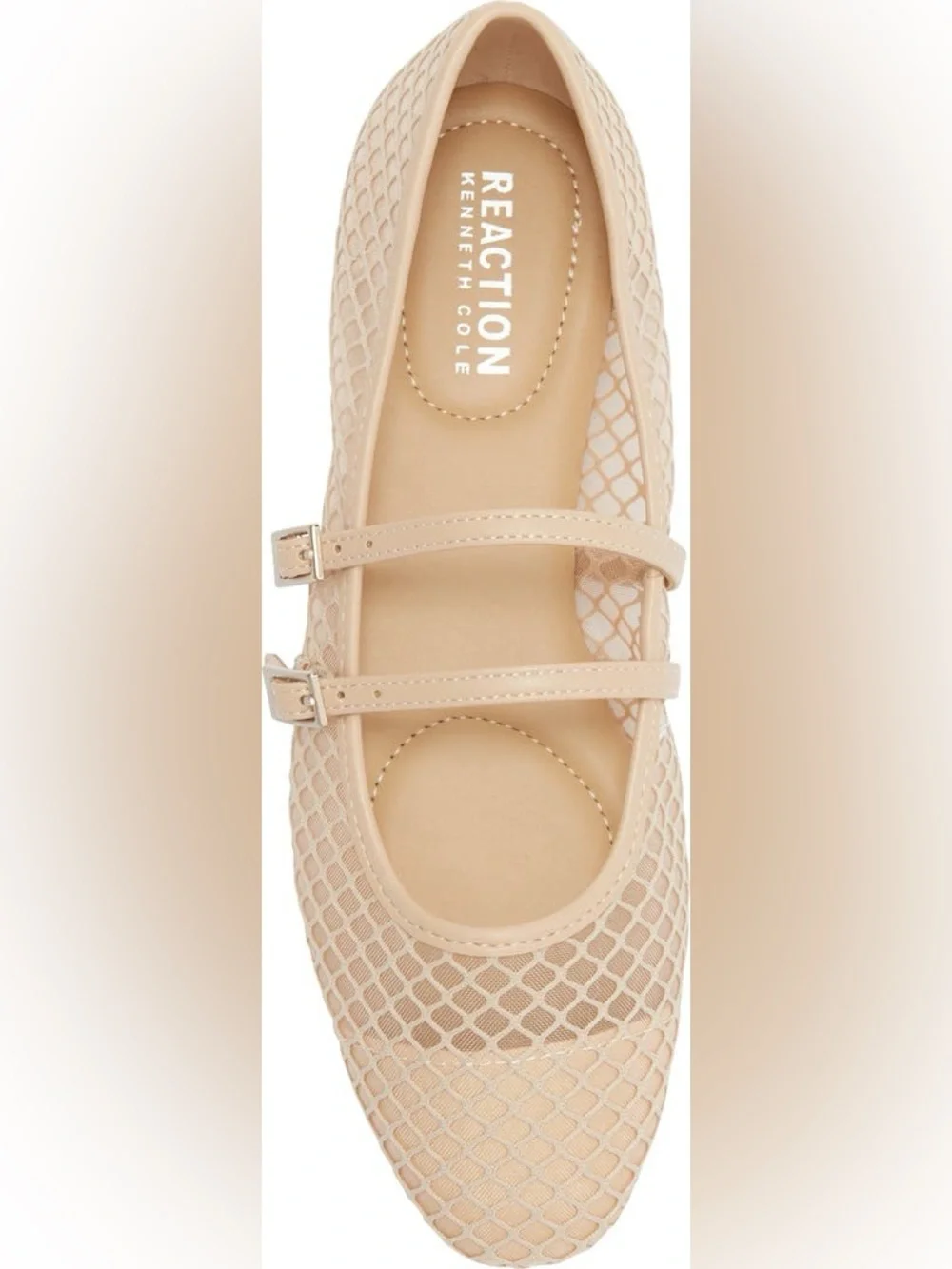 Kenneth Cole‎ Reaction Women’s Malibu Mary Jane Flat Size 8.5 Beige New